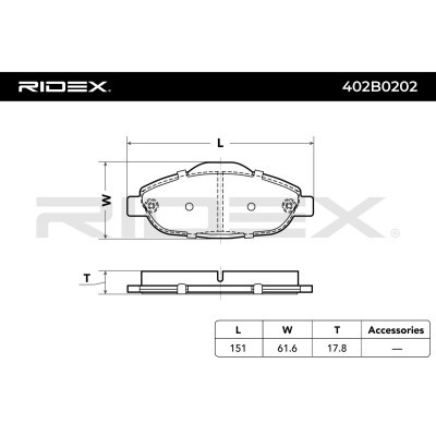 Klocki hamulcowe RIDEX 402B0202 402B0202 - foto 3
