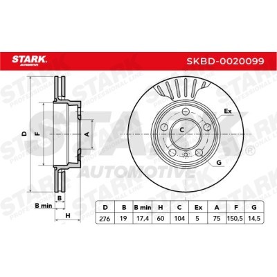 Tarcza hamulcowa Stark SKBD-0020099 SKBD-0020099 - foto 7