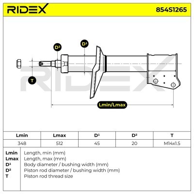 Amortyzator RIDEX 854S1265 854S1265 - foto 8
