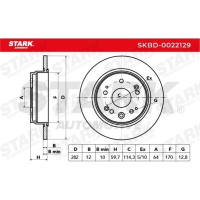 Tarcza hamulcowa Stark SKBD-0022129 SKBD-0022129 - foto 5