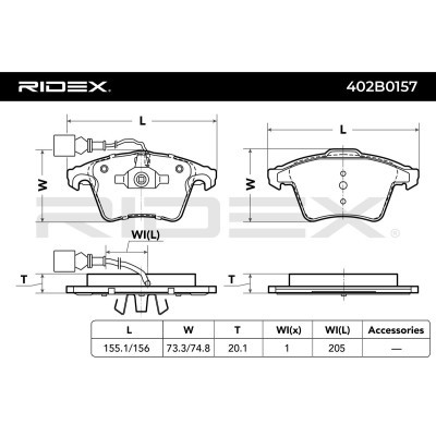 Klocki hamulcowe RIDEX 402B0157 402B0157 - foto 6