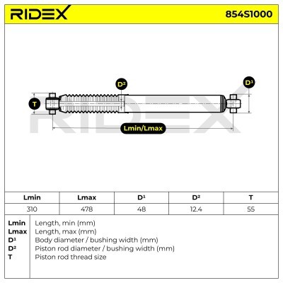 Amortyzator RIDEX 854S1000 854S1000 - foto 5