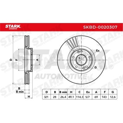 Tarcza hamulcowa Stark SKBD-0020307 SKBD-0020307 - foto 5