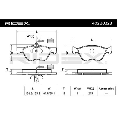 Klocki hamulcowe RIDEX 402B0328 402B0328 - foto 9