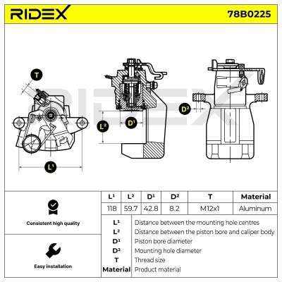 Zacisk Hamulcowy RIDEX 78B0225 78B0225 - foto 8