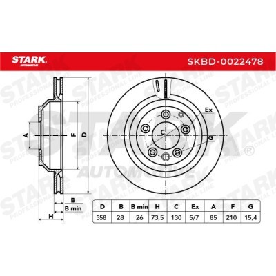 Tarcza hamulcowa Stark SKBD-0022478 SKBD-0022478 - foto 4