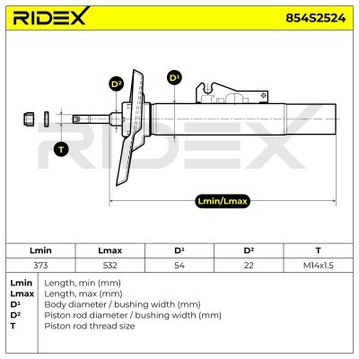 Amortyzator RIDEX 854S2524 854S2524 - foto 8