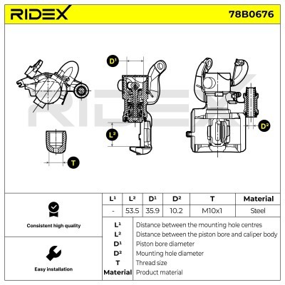 Zacisk Hamulcowy RIDEX 78B0676 78B0676 - foto 6