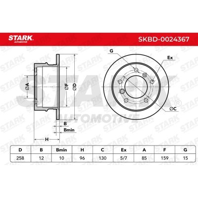 Tarcza hamulcowa Stark SKBD-0024367 SKBD-0024367 - foto 7