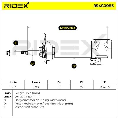 Amortyzator RIDEX 854S0983 854S0983 - foto 6