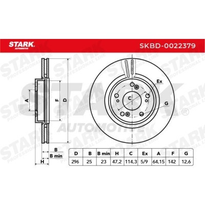 Tarcza hamulcowa Stark SKBD-0022379 SKBD-0022379 - foto 5