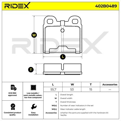 Klocki hamulcowe RIDEX 402B0489 402B0489 - foto 8