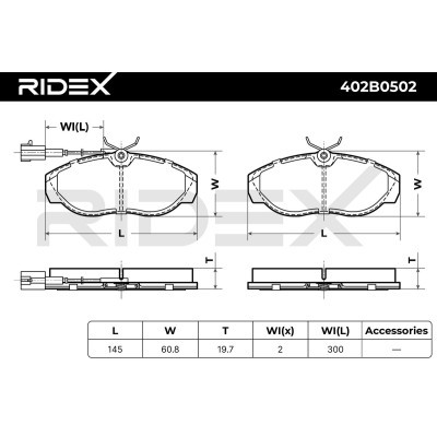 Klocki hamulcowe RIDEX 402B0502 402B0502 - foto 8