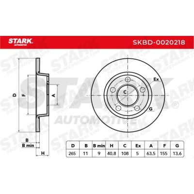 Tarcza hamulcowa Stark SKBD-0020218 SKBD-0020218 - foto 5