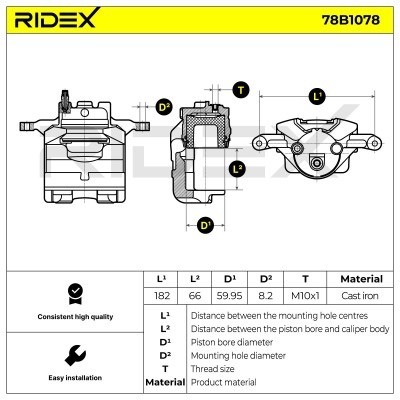 Zacisk Hamulcowy RIDEX 78B1078 78B1078 - foto 6