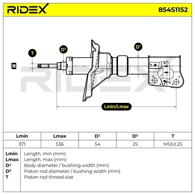 Amortyzator RIDEX 854S1152 854S1152 - foto 9