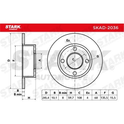 Tarcza hamulcowa Stark SKAD-2036 SKAD-2036 - foto 5