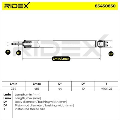Amortyzator RIDEX 854S0850 854S0850 - foto 6
