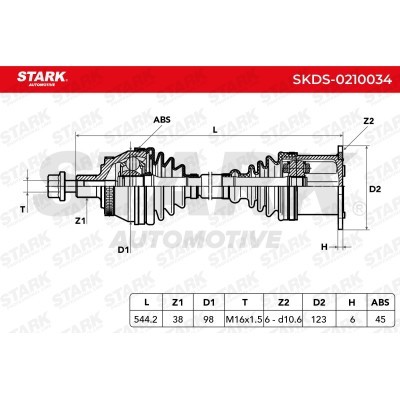 Półoś Napędowa Stark SKDS-0210034 SKDS-0210034 - foto 6