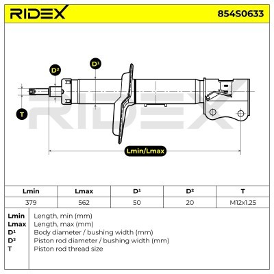 Amortyzator RIDEX 854S0633 854S0633 - foto 6