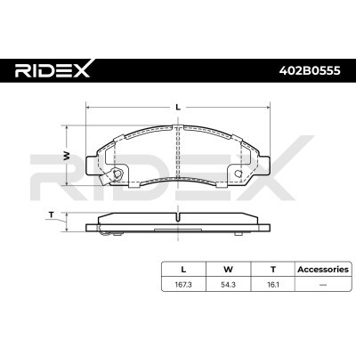 Klocki hamulcowe RIDEX 402B0555 402B0555 - foto 7