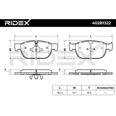 Klocki hamulcowe RIDEX 402B1322 402B1322 - foto 6