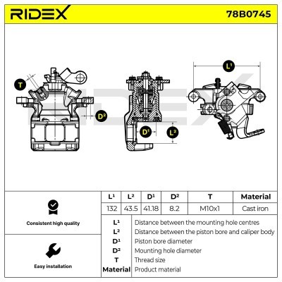 Zacisk Hamulcowy RIDEX 78B0745 78B0745 - foto 6