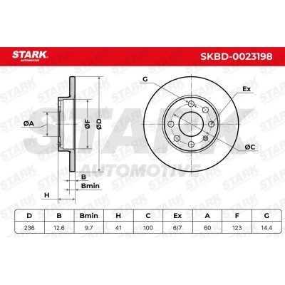 Tarcza hamulcowa Stark SKBD-0023198 SKBD-0023198 - foto 3