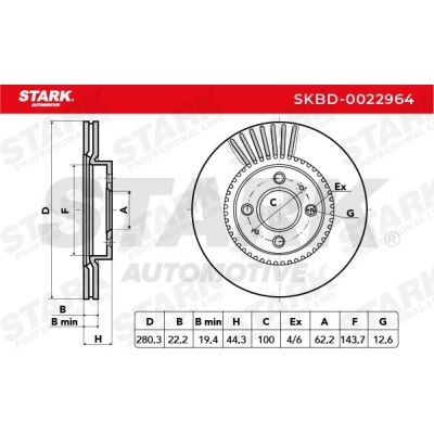 Tarcza hamulcowa Stark SKBD-0022964 SKBD-0022964 - foto 5