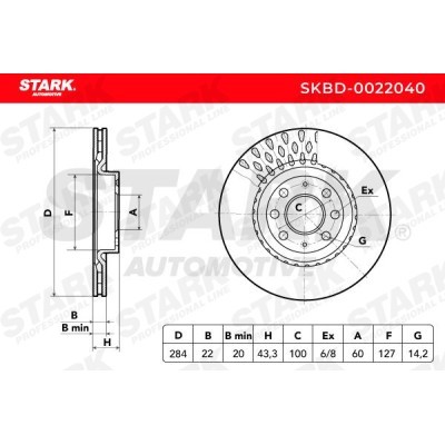 Tarcza hamulcowa Stark SKBD-0022040 SKBD-0022040 - foto 6