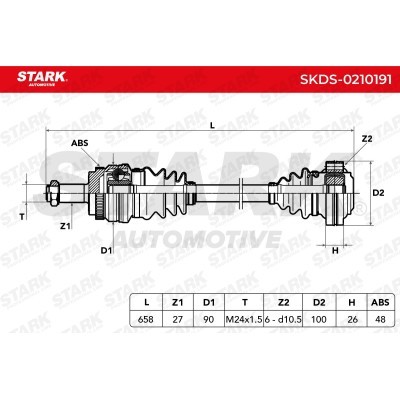 Półoś Napędowa Stark SKDS-0210191 SKDS-0210191 - foto 6