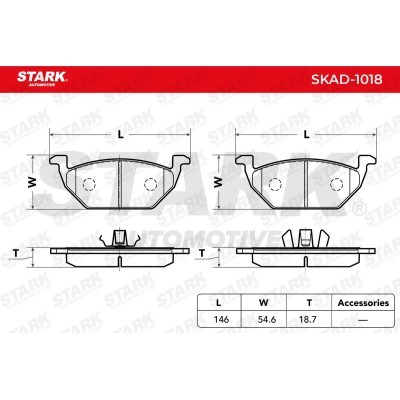 Klocki hamulcowe Stark SKAD-1018 SKAD-1018 - foto 4