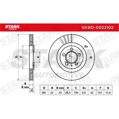 Tarcza hamulcowa Stark SKBD-0022102 SKBD-0022102 - foto 4