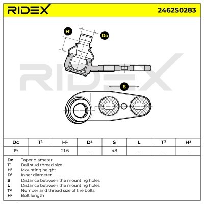Sworzeń wahacza RIDEX 2462S0283 2462S0283 - foto 9