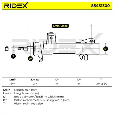 Amortyzator RIDEX 854S1300 854S1300 - foto 8