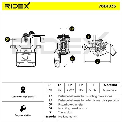 Zacisk Hamulcowy RIDEX 78B1035 78B1035 - foto 5