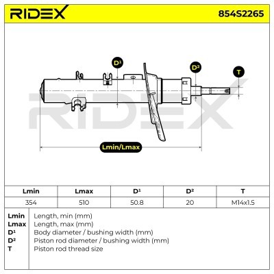 Amortyzator RIDEX 854S2265 854S2265 - foto 8