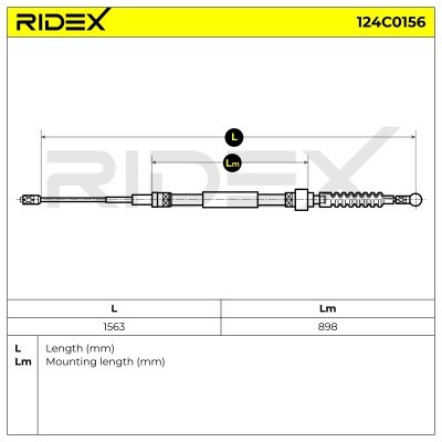 Linka Hamulca Ręcznego RIDEX 124C0156 124C0156 - foto 6