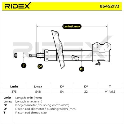 Amortyzator RIDEX 854S2173 854S2173 - foto 8