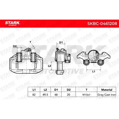 Zacisk Hamulcowy Stark SKBC-0461208 SKBC-0461208 - foto 6