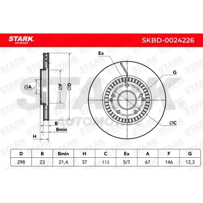 Tarcza hamulcowa Stark SKBD-0024226 SKBD-0024226 - foto 7