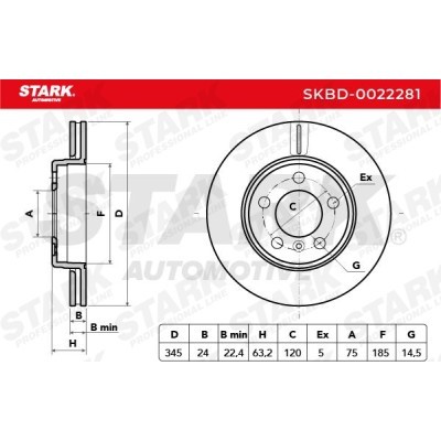 Tarcza hamulcowa Stark SKBD-0022281 SKBD-0022281 - foto 3