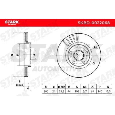 Tarcza hamulcowa Stark SKBD-0022068 SKBD-0022068 - foto 5