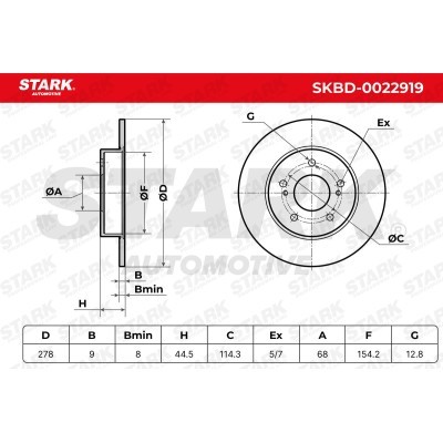 Tarcza hamulcowa Stark SKBD-0022919 SKBD-0022919 - foto 5