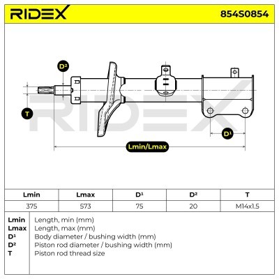 Amortyzator RIDEX 854S0854 854S0854 - foto 8