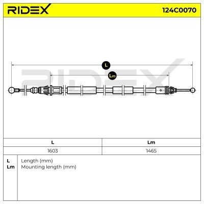 Linka Hamulca Ręcznego RIDEX 124C0070 124C0070 - foto 6