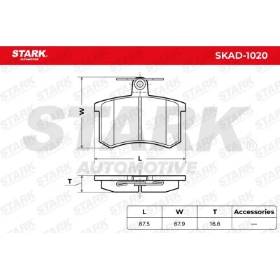 Klocki hamulcowe Stark SKAD-1020 SKAD-1020 - foto 7
