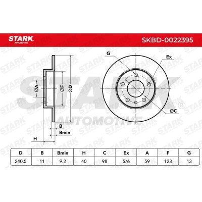 Tarcza hamulcowa Stark SKBD-0022395 SKBD-0022395 - foto 4