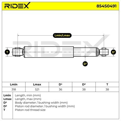 Amortyzator RIDEX 854S0491 854S0491 - foto 5