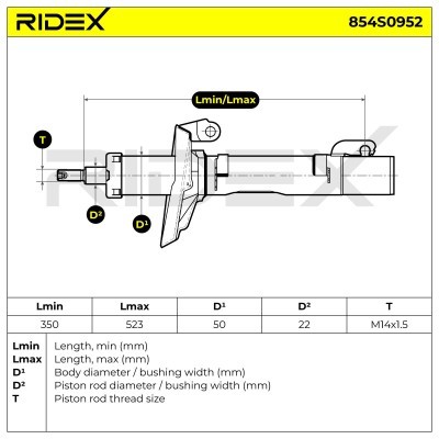 Amortyzator RIDEX 854S0952 854S0952 - foto 5